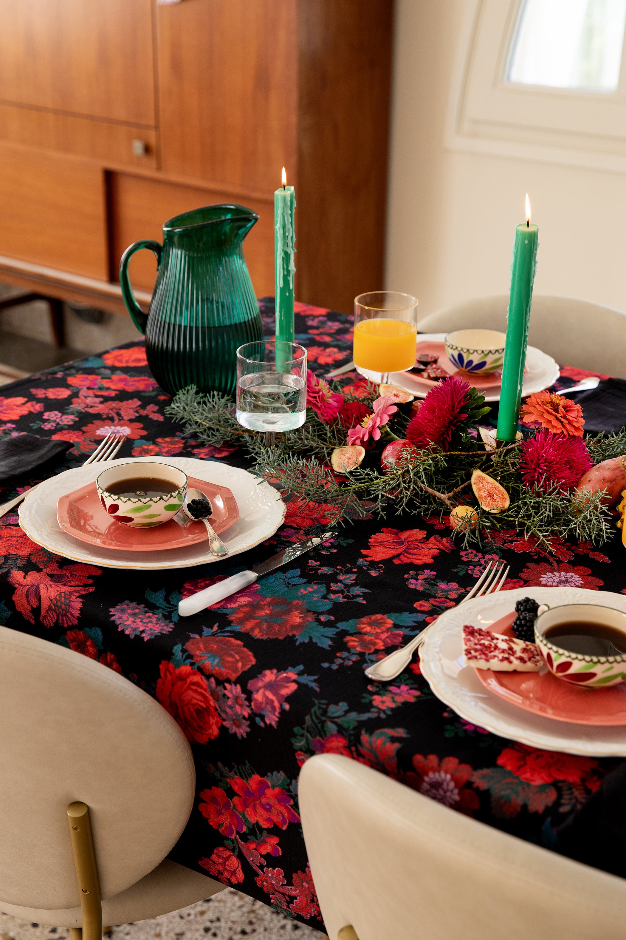 Table chaleureuse et festive