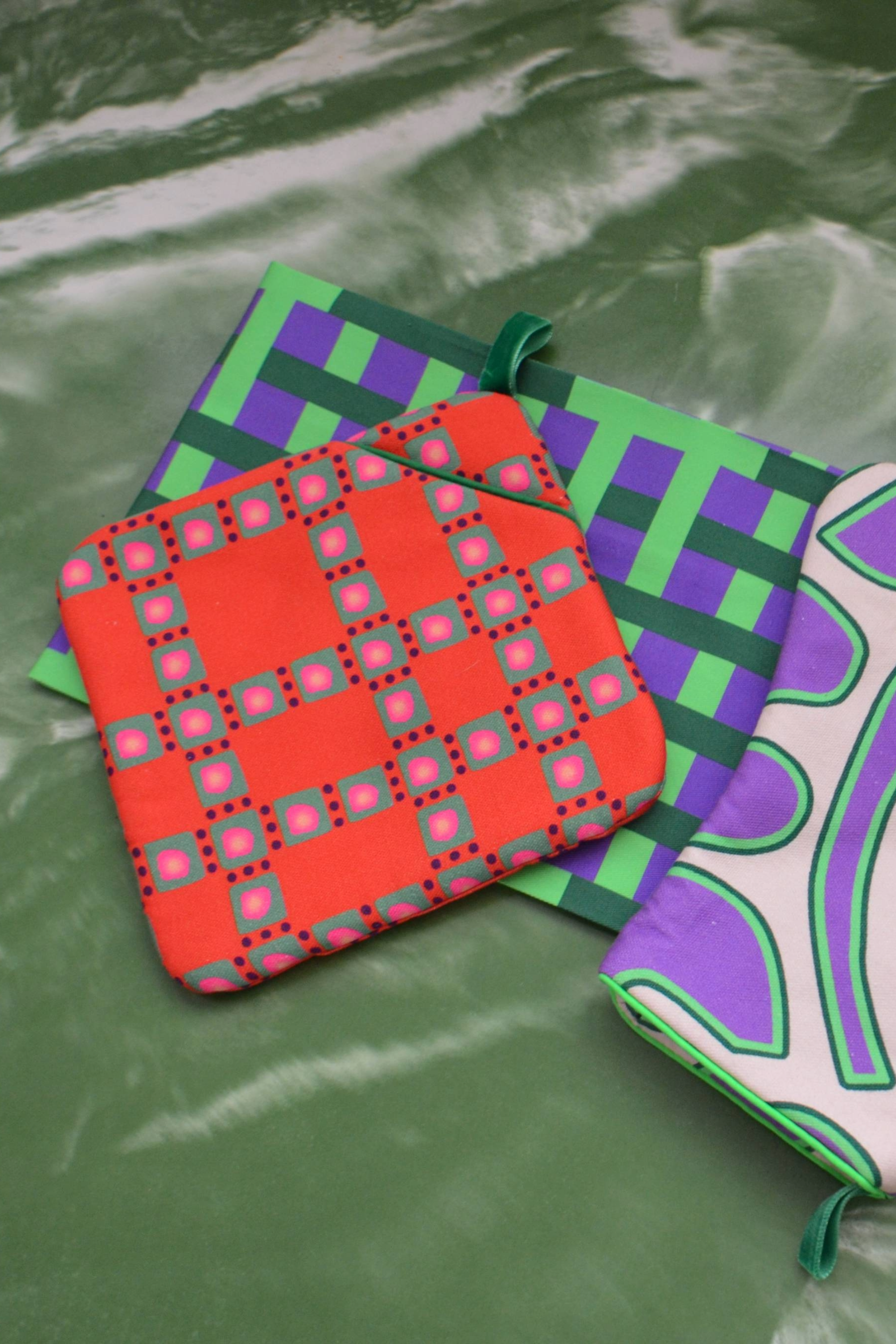 Manique de cuisine motif vichy vintage