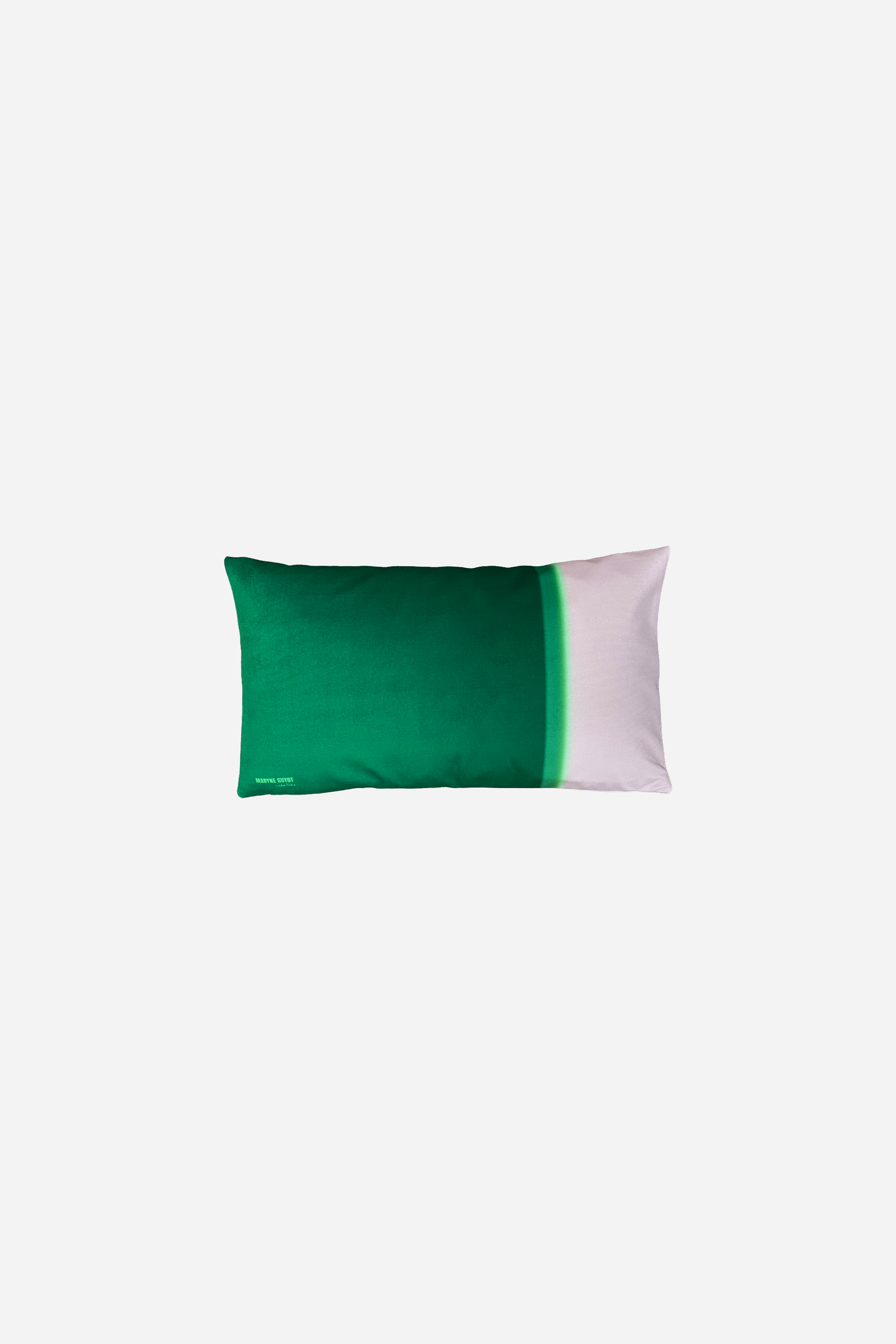 Armance - Coussin velours dégradé vert 30 X 50 cm
