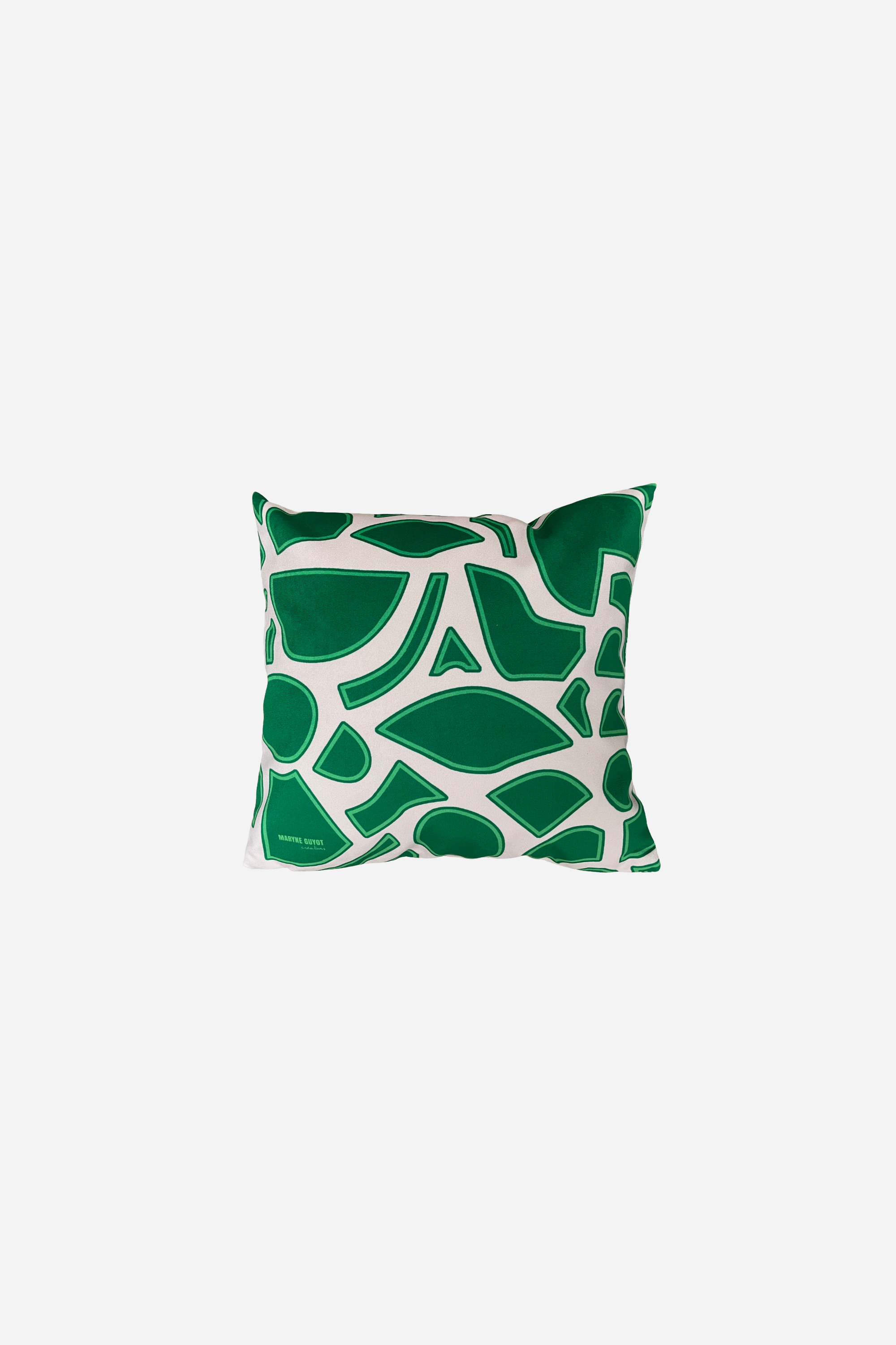 Gabrielle - Coussin velours au motif spiral vert