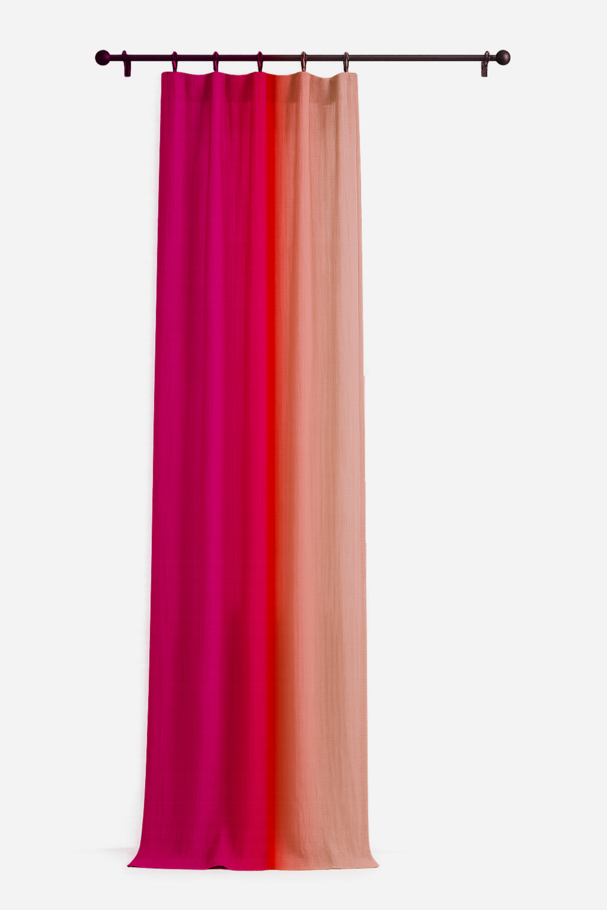 Rideau imprimé motif Gradient rose - JOSEPHA