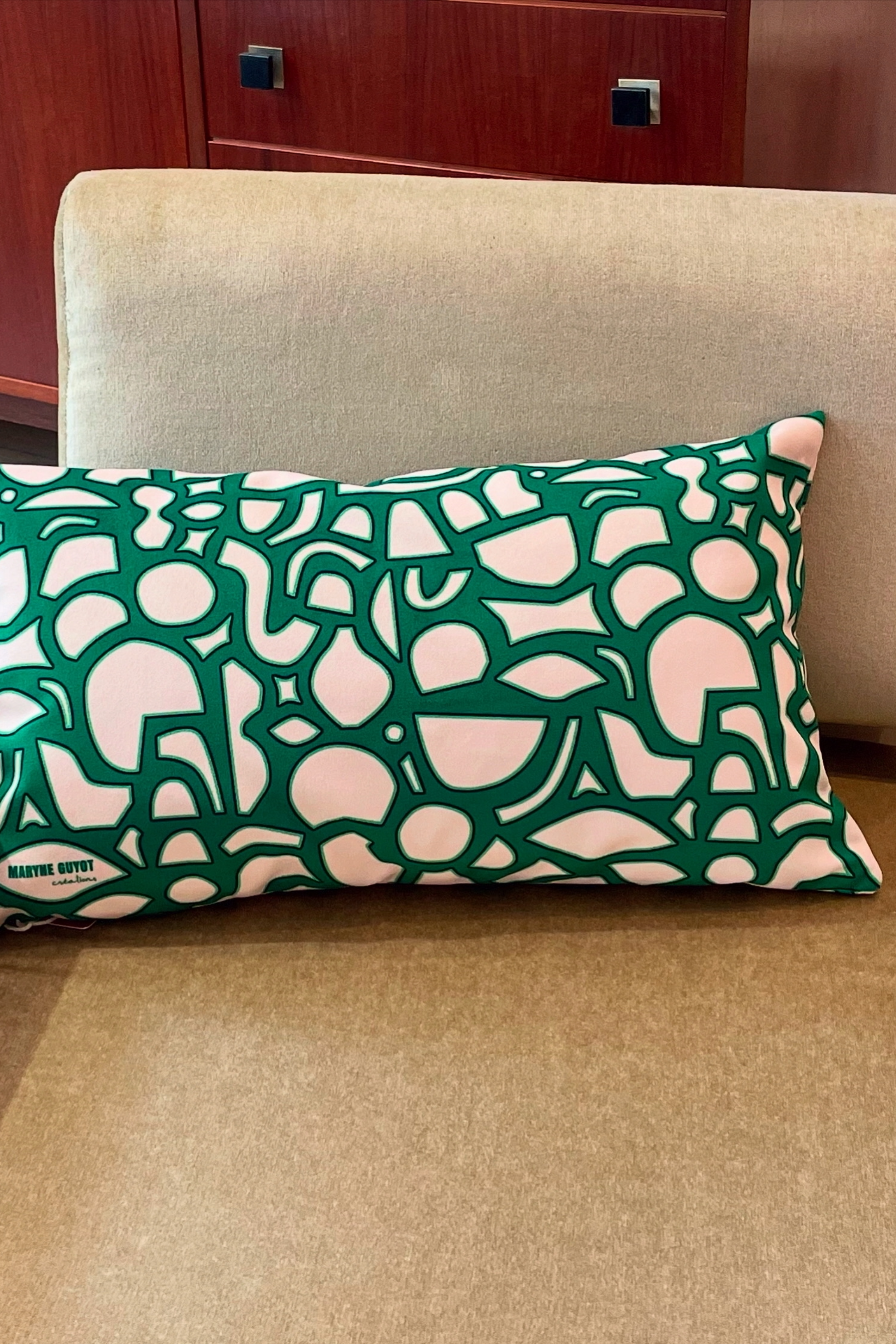 Jacques - Coussin velours au motif spiral