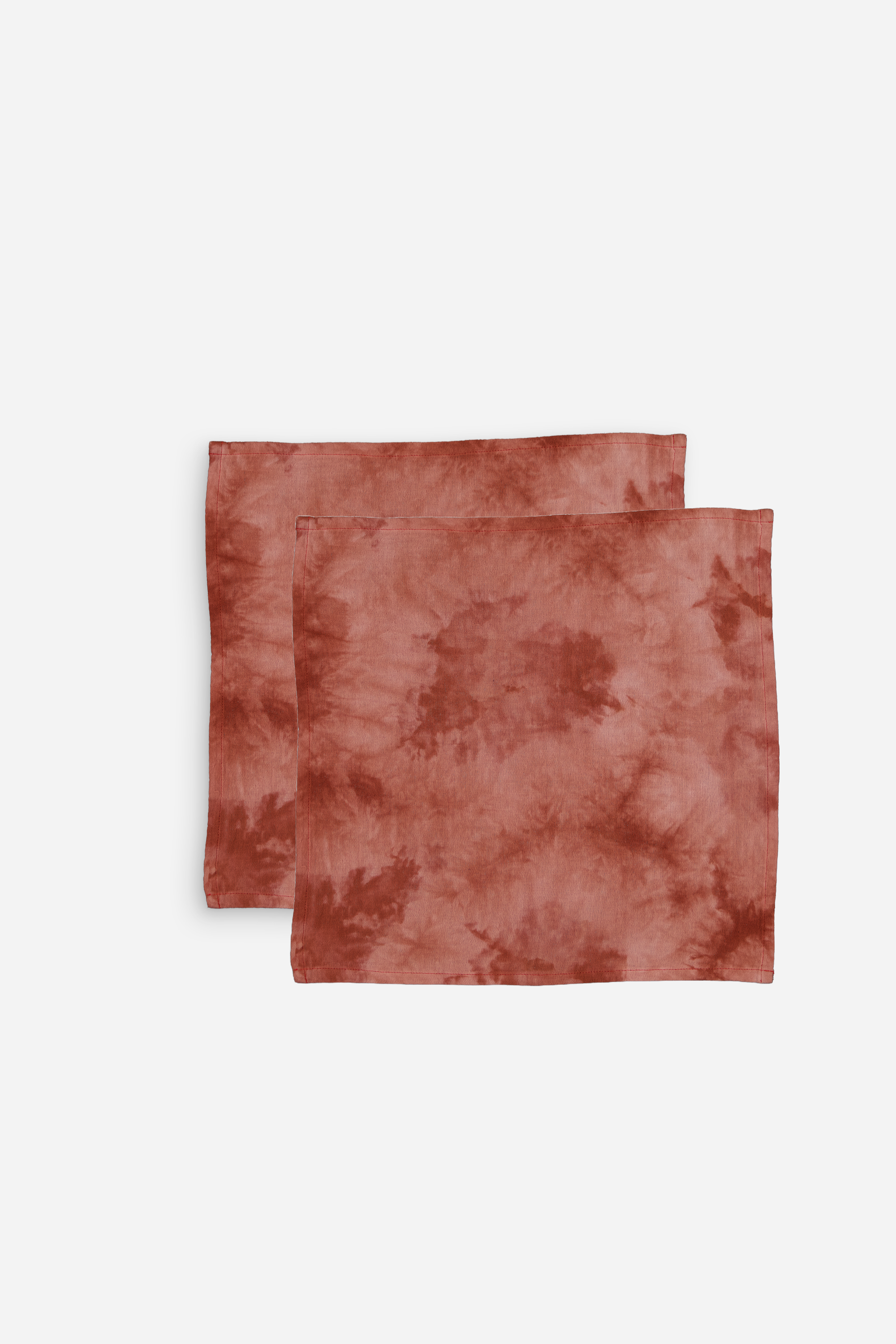 Serviette tie and dye rouille en coton - Lot de 2