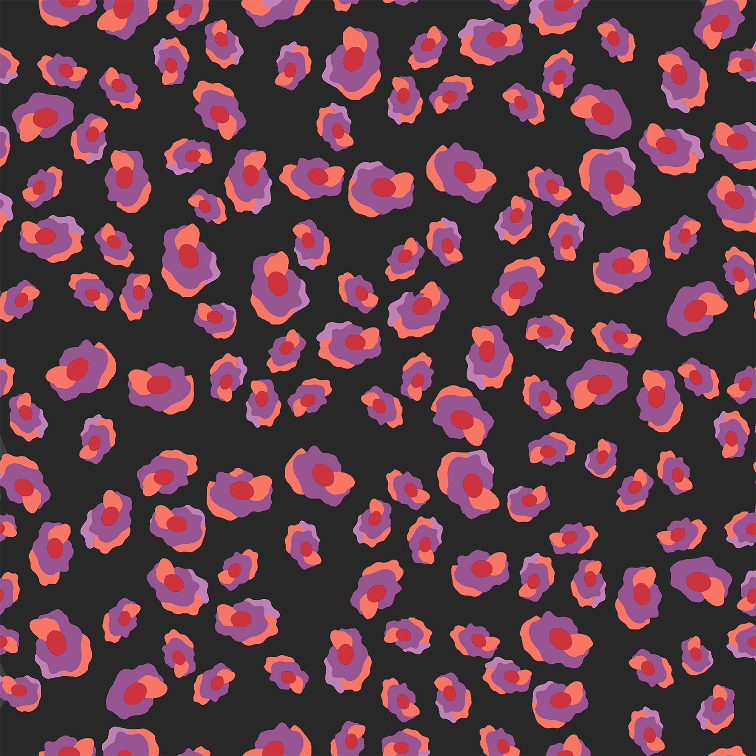 Motif léopard multicolore Maryne Guyot création linge de table