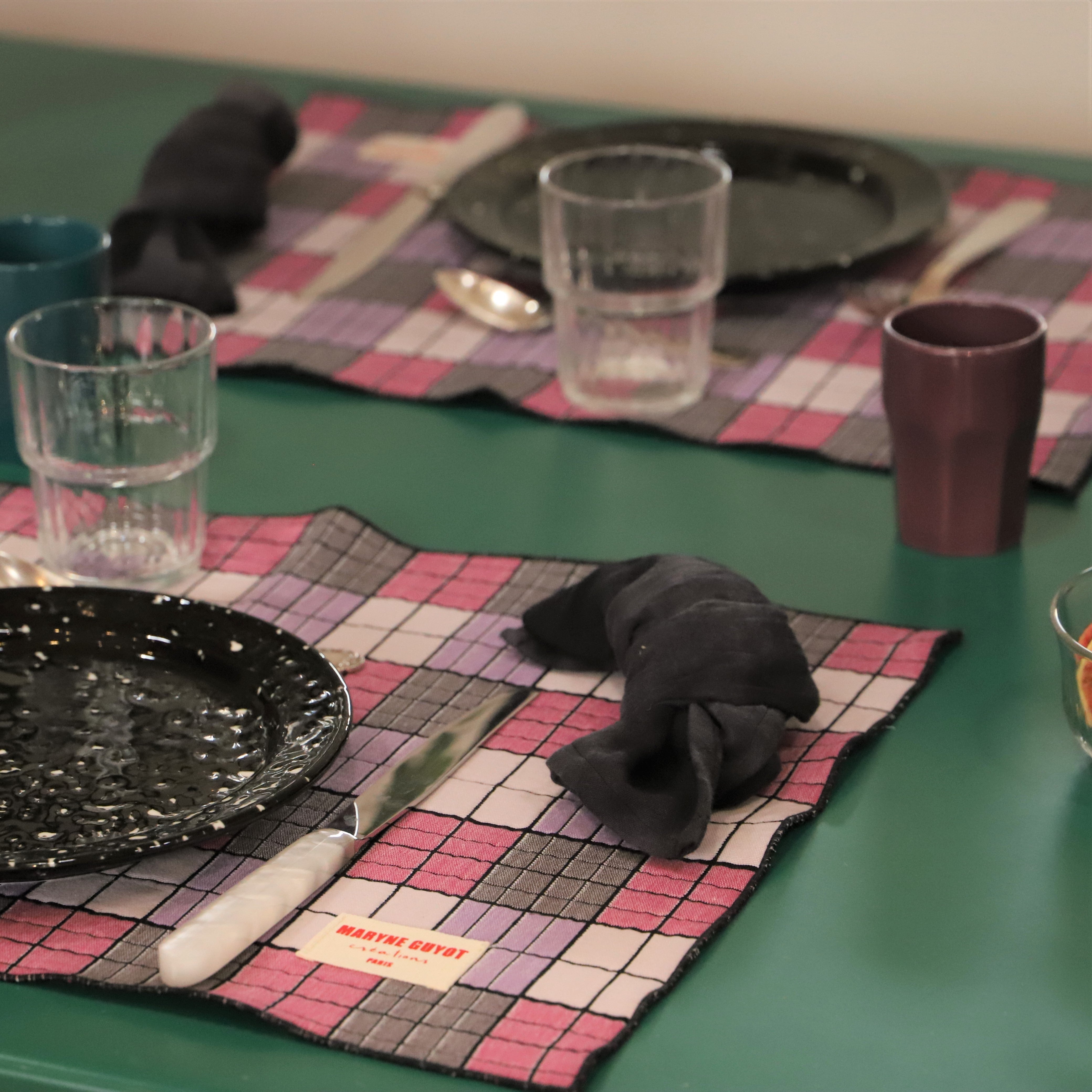 Set de table à carreaux recto verso - Lot de 2 - Tartan