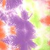 Lot de 4 serviettes de table tie and dye orange et vert - Abricot