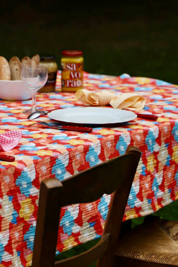 Nappe motif fleuri - Fleurs de Printemps