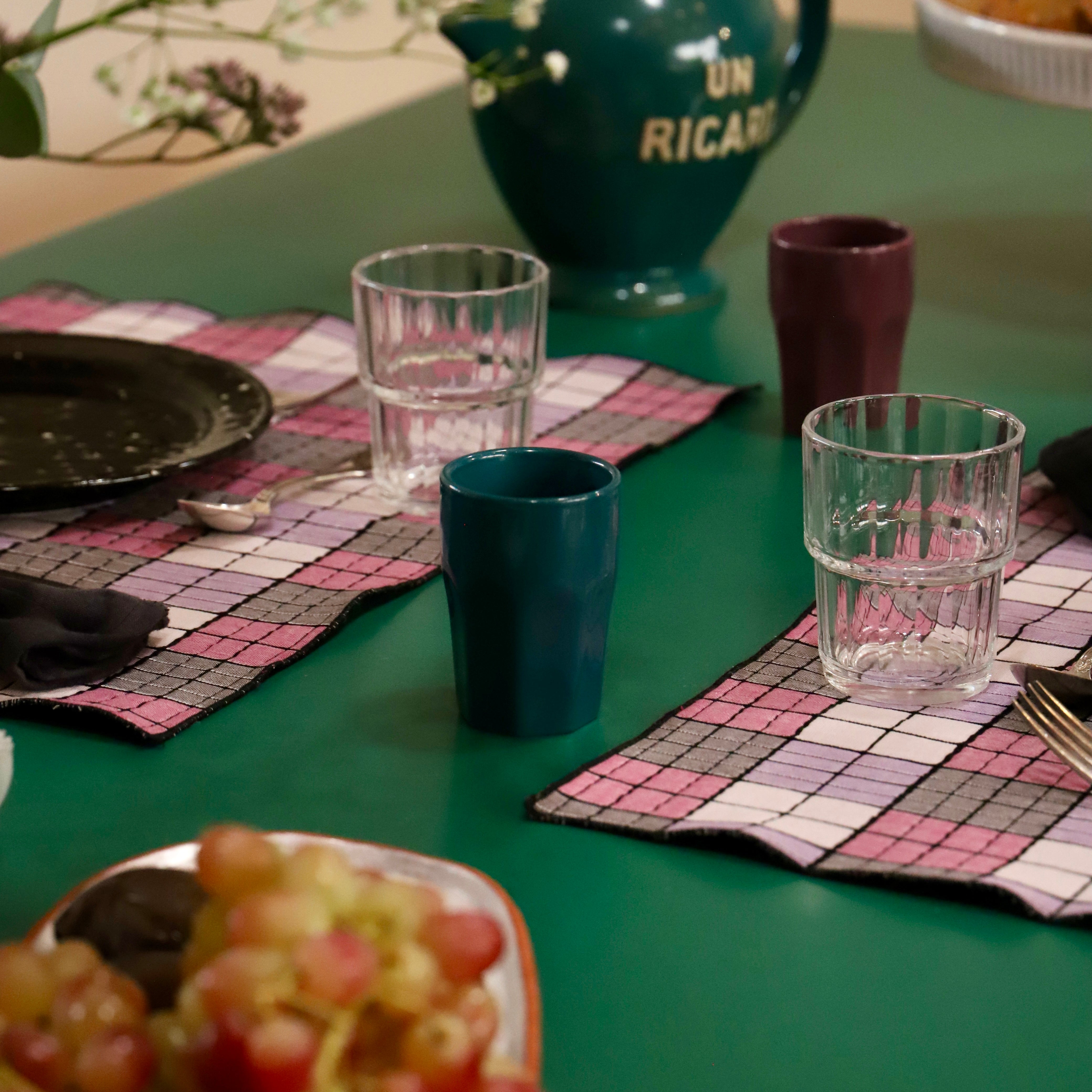 Set de table à carreaux recto verso - Lot de 2 - Tartan