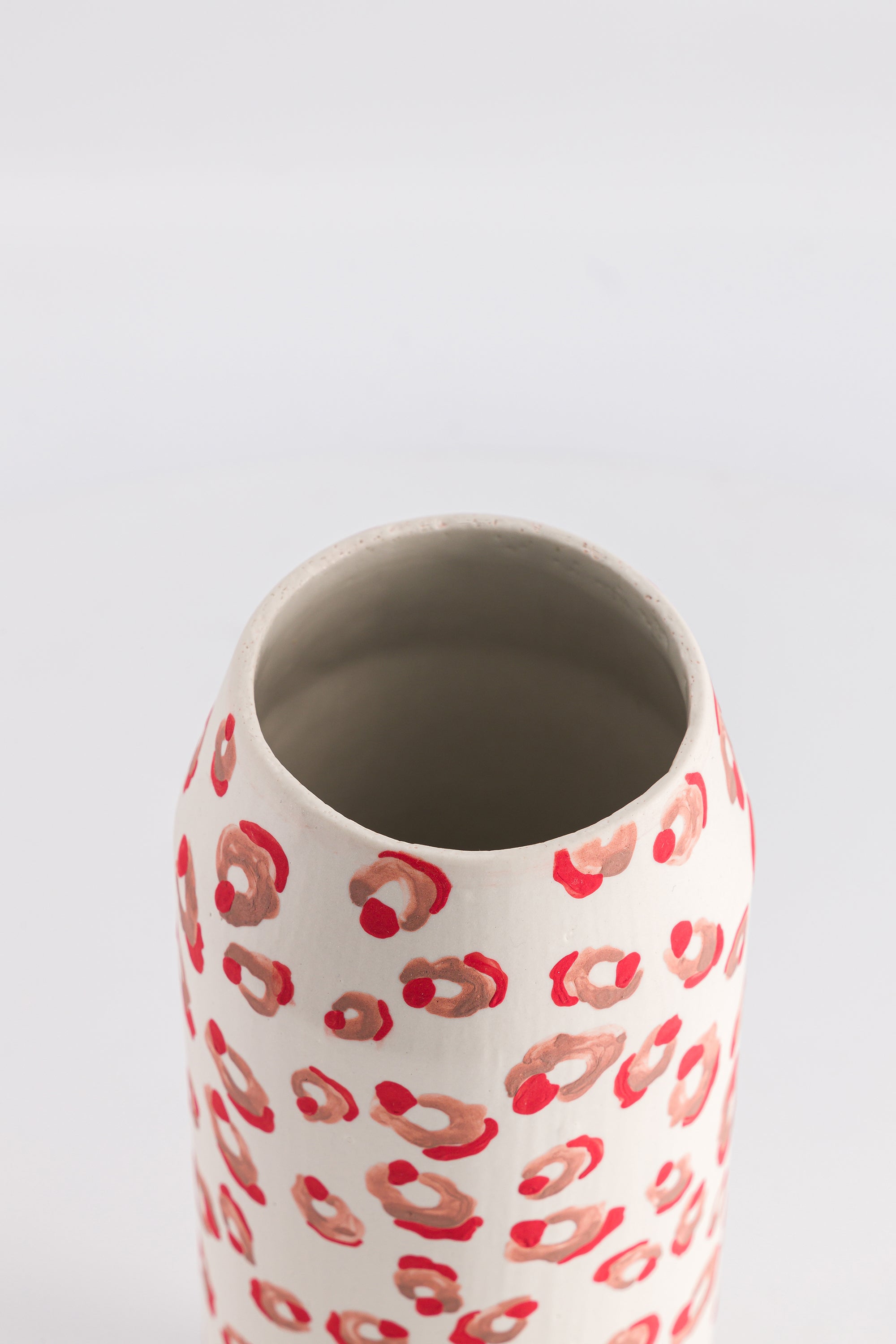 Vase haut motif léopard rouge et rose - ALMA