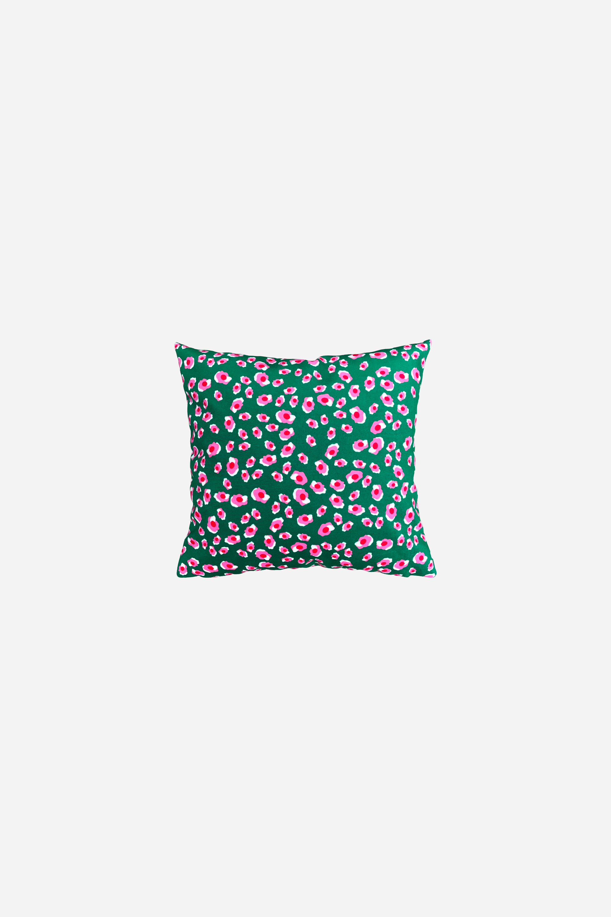 Jeanne - Coussin motif iconique léopard vert en velours