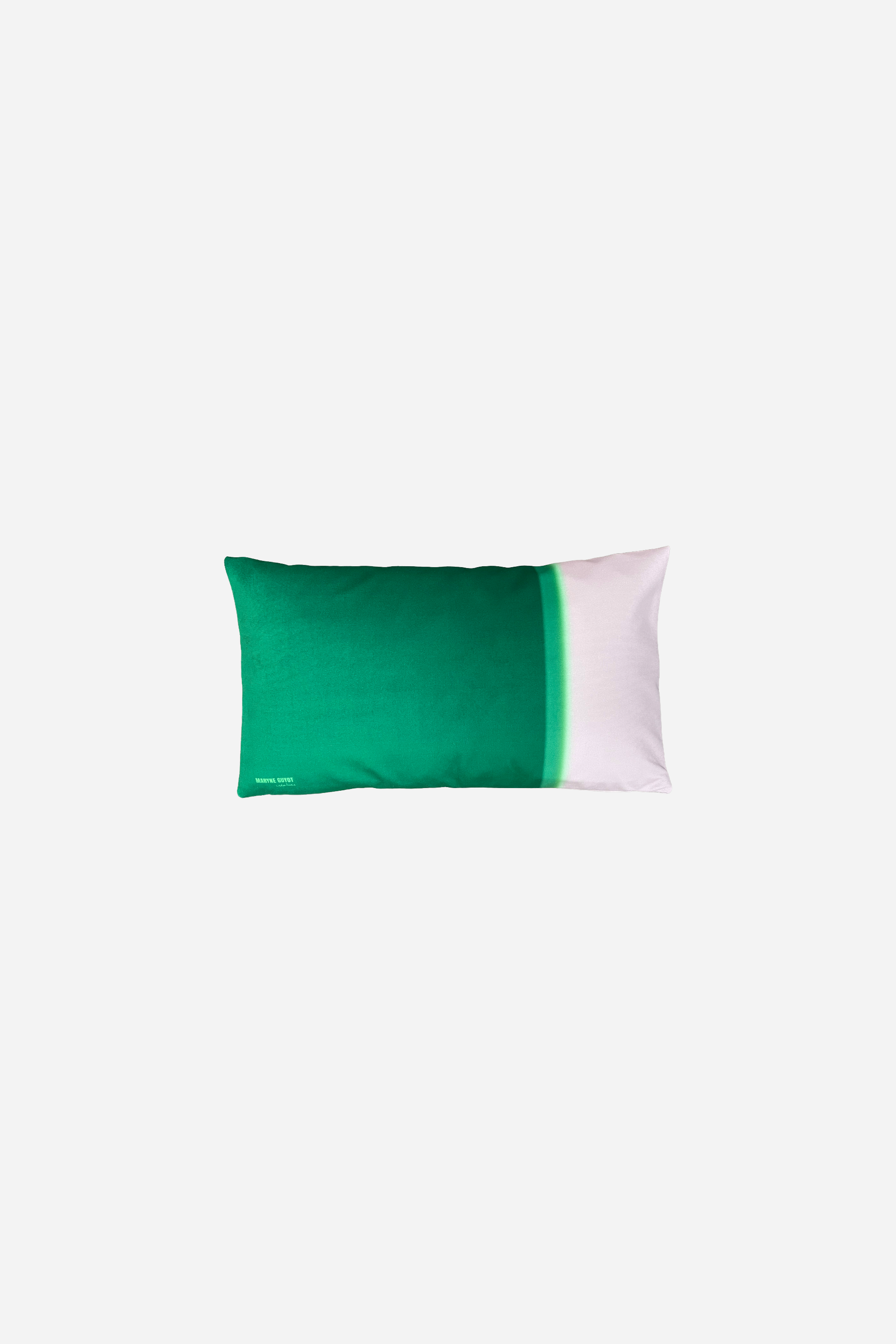 Armance - Coussin velours dégradé vert 30 X 50 cm