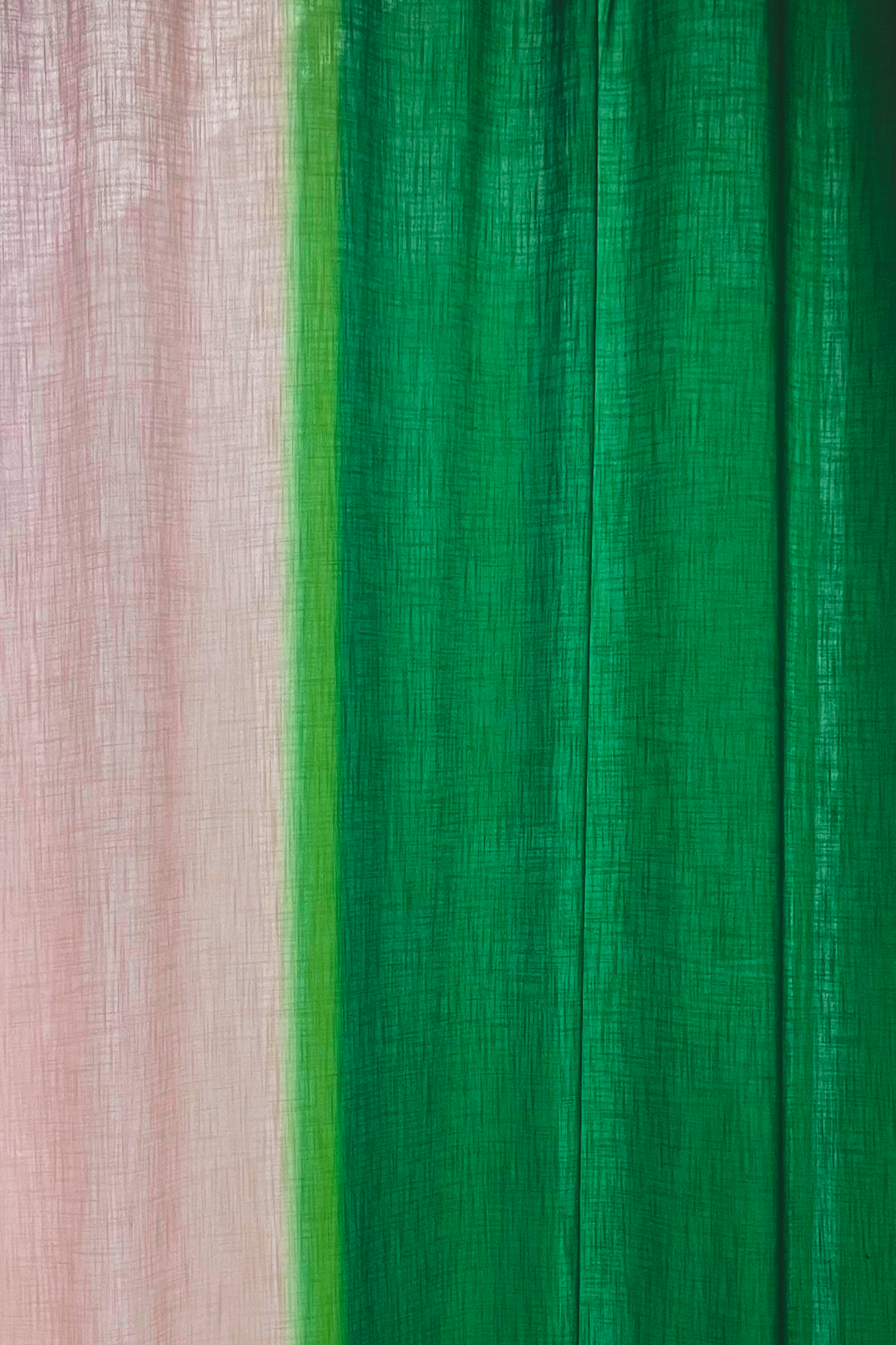 Rideau imprimé motif Gradient vert droit - ARMANCE