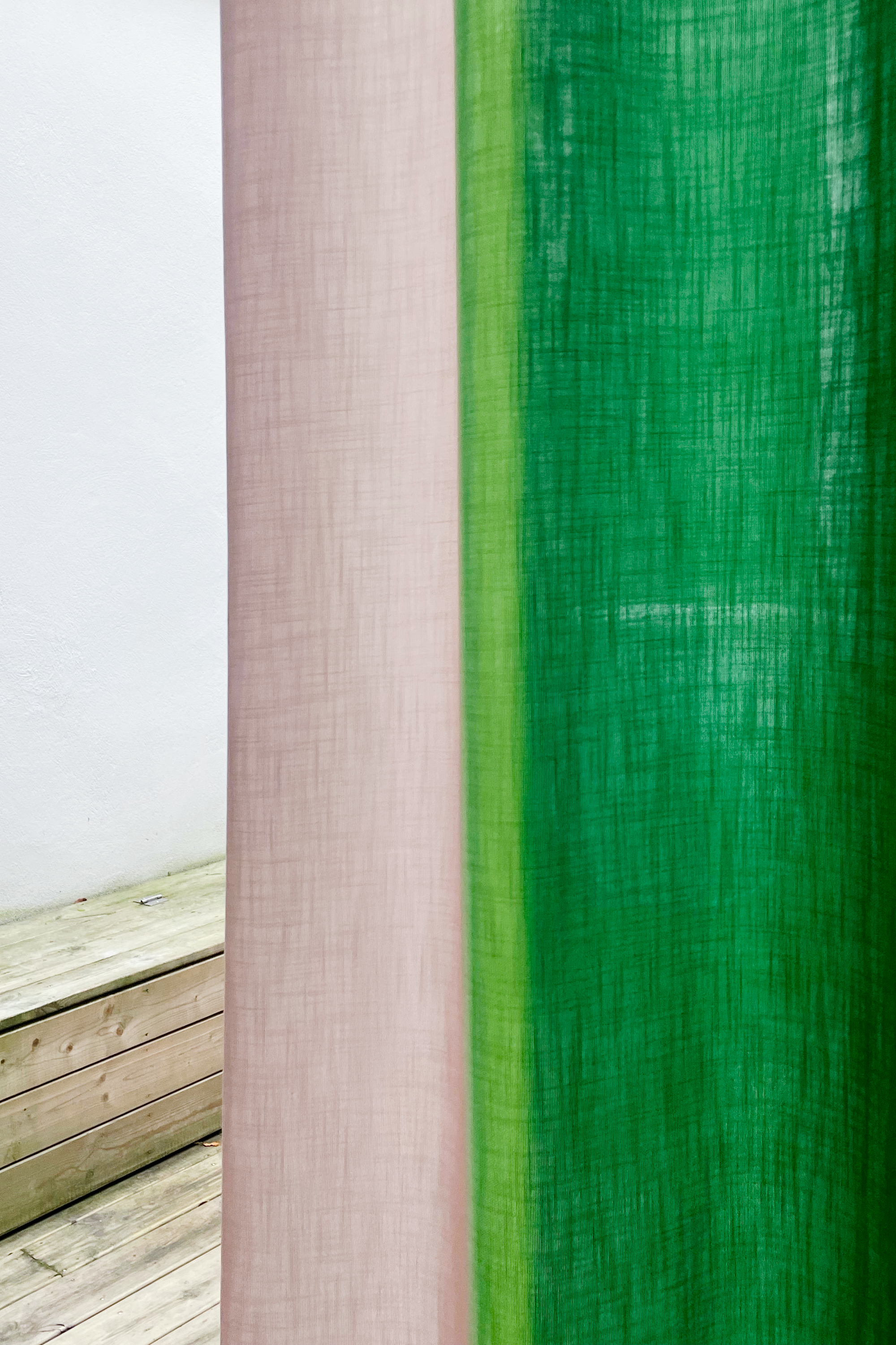 Rideau imprimé motif Gradient vert droit - ARMANCE