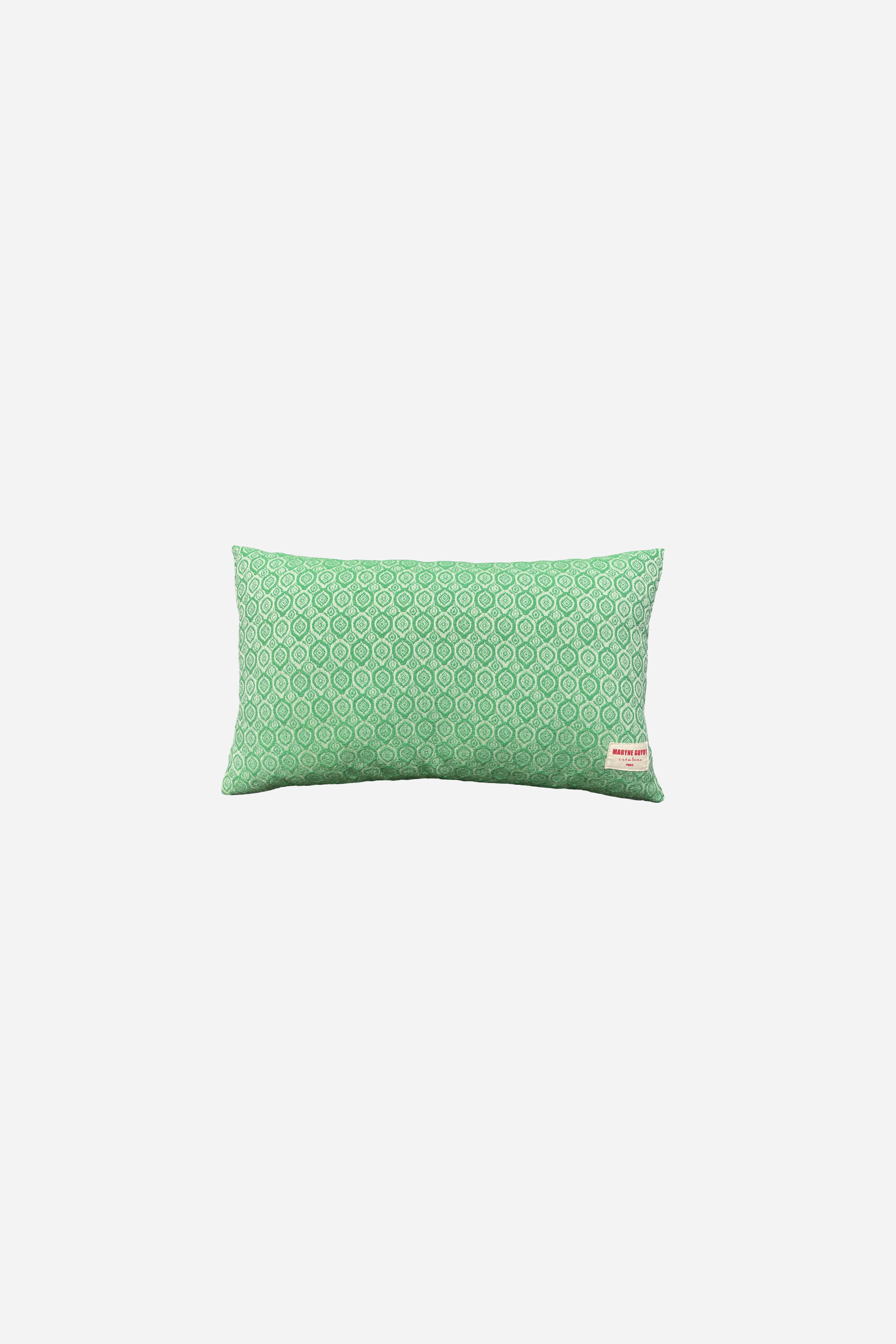 Coussin motifs jacquard vert - Nicole