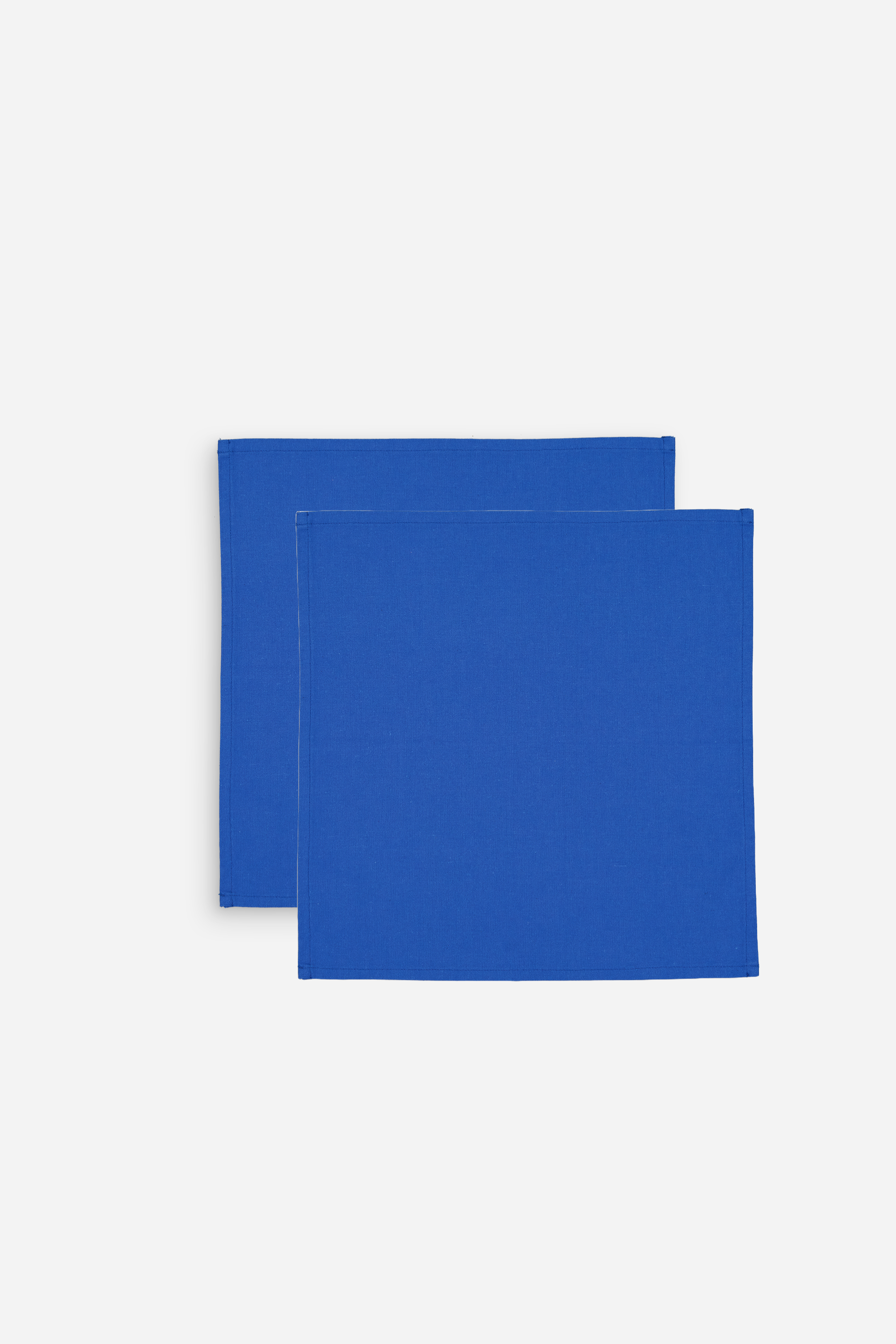 Serviette de table en coton-lin bleu électrique - Lot de 2