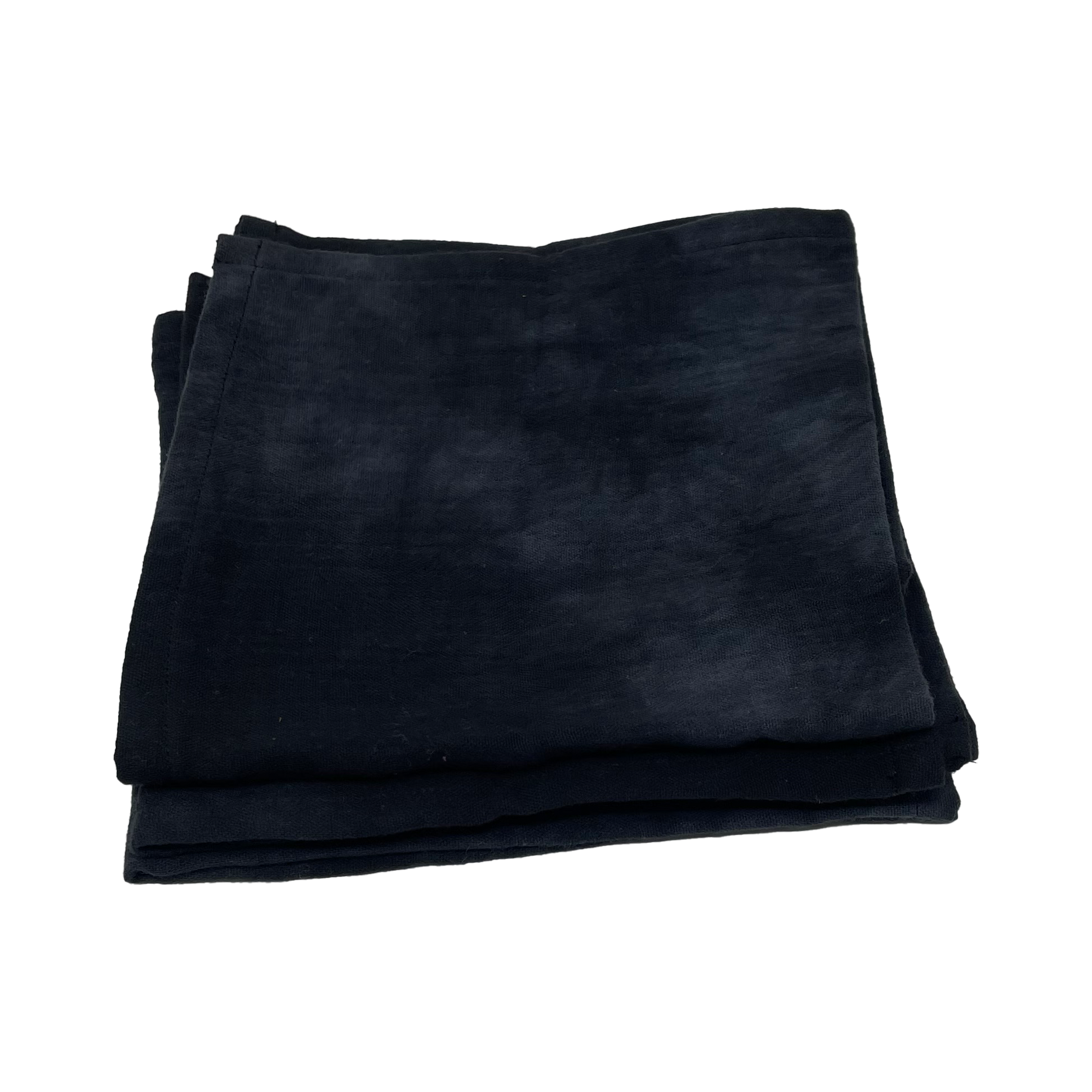 Serviette tie and dye noir en coton - Pétunia - Lot de 2